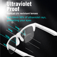 Lunettes intelligentes à utilisation mains libres avec Bluetooth, 7 heures d'autonomie, lunettes intelligentes à oreilles ouvertes pour les appels, la conduite et les activités de plein air