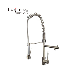 <span class=keywords><strong>Robinet</strong></span> mitigeur de <span class=keywords><strong>cuisine</strong></span> à ressort, avec deux becs et douche à main, en laiton, chrome - Product Image 2