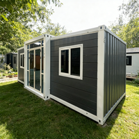 Logement portable extensible de type conteneur, maison préfabriquée pliable, personnalisation intérieure possible