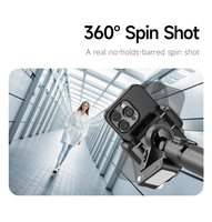 Suivi automatique IA 3CCT Lumière d'appoint à 3 niveaux 360° °   Stabilisateur de cardan IA à reconnaissance faciale pour prise de vue panoramique en élévation, idéal pour les vlogs en direct et les courtes vidéos