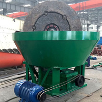 Mesin Penggiling Emas China Wet Pan Mill Hemat Energi 1200b, Mesin Penggiling Emas Bulat untuk Dijual