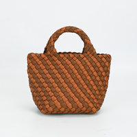 Sac fourre-tout de luxe SUNND en soie tissée à la main et néoprène, sac à main bicolore pour femme, idéal pour les vacances d'été et la plage