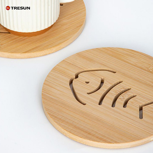 Wooden <strong>Table</strong> Placemat Heat Resistant Hot <strong>Pot</strong> Coasters Hollow Wooden Coasters - Product Image 5