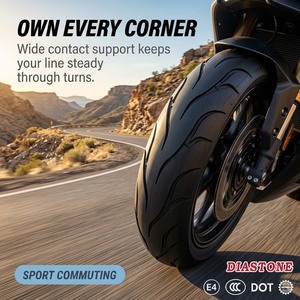 Roues et pneus de moto 110/70-17, <span class=keywords><strong>pneu</strong></span> de course, tubeless, haute adhérence, stable en virage, compétition sur circuit, taille 17 - Product Image 4