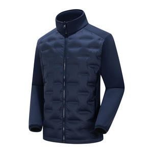 Manteau d'hiver léger et pliable en toile épaisse à col montant pour femmes et hommes - Product Image 1