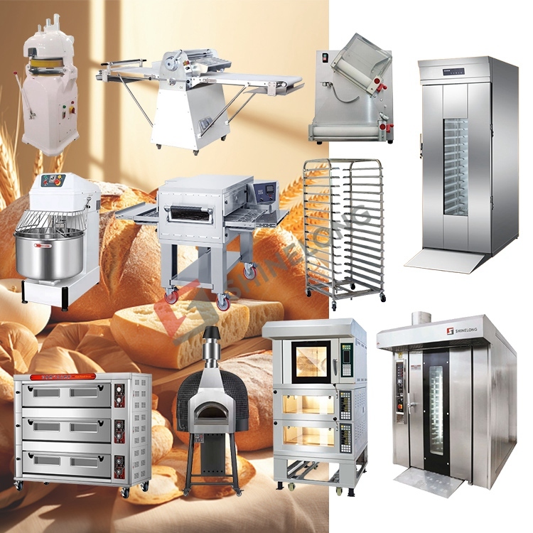 Guangzhou Bakery Equipment Electric Gas Baking Rotary Ovens Industrial Bread Making Machine