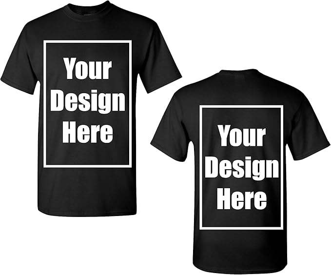 Men's Tee Shirt Add Your Own Text Design Photo Custom Printed Plain Unisex  Blank Personalized Front and Back Adult T-Shirt