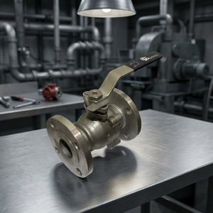Vanne à boisseau sphérique à bride en acier inoxydable robuste 2 pièces avec levier manuel pour le contrôle industriel des fluides - Product Image 2
