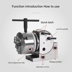 Máy phay đầu chỉ số đa năng Máy phay đầu chỉ số thủ công nhanh theo chiều dọc và chiều ngang Bộ phận đầu chỉ số chính xác - Product Image 4