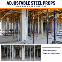 Étai en acier Q235 réglable / Étai de soutènement en acier / Étai de construction en acier - Réutilisable et facilement assemblable pour les grands bâtiments et les hôtels