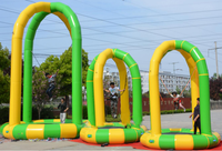 Structure gonflable commerciale en PVC blanc avec jeux de saut, cordes de saut et trampoline