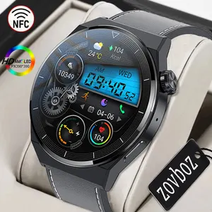 2022 NFC 남성 스마트 시계 AMOLED 390*390 HD 화면 항상 표시 시간 블루투스 통화 SmartWatch 남성 IP68 안드로이드 IOS 방수