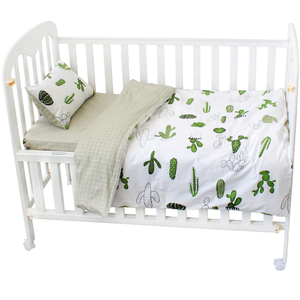 Bio personnalisé 100% coton bébé garçon fille pépinière dormir drap de lit housse de couette lit bébé literie ensemble - Product Image 2