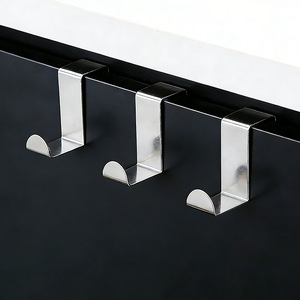 Ganchos para puerta en forma de Z, ganchos para colgar abrigos en la parte posterior de la puerta sin necesidad de clavos, colgadores para bolsos, ganchos en forma de S, ganchos de acero inoxidable de colores sin dejar rastro. - Product Image 1