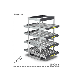Fami Kanban FIFO ST1101 1100x1509x2009mm crémaillère dynamique avec 4 cadres inclinés - Product Image 4