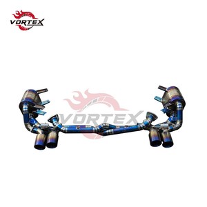 VORTEX Grade 5 Ti Valvetronic Catback Exhaust for Porsche 911 997.1/997.2 2005-2012 Burnt Blue Tip Direct Bolt-On - Product Image 2