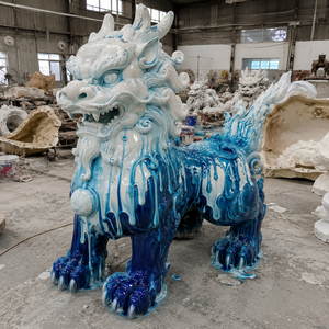 Figura de <span class=keywords><strong>Bestia</strong></span> Mítica Ecológica con Efecto de Goteo de Agua, de Ámbar, Animal Chino Esmaltado, Decoración para Fiestas y Bodas - Product Image 2