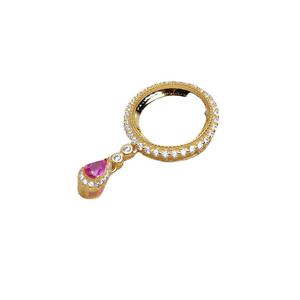 Pendentif Tournesol en Argent S925 13,7 MM, Plateau Vide pour Perle Marbrée, Composants de Bijoux DIY JG5317 - Product Image 3