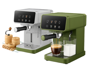 Machine à café italienne semi-automatique avec réservoir à lait |   Réservoir à lait décoratif personnalisé |   Parfait pour le bureau et la maison - Product Image 3