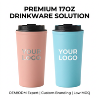 Kingze Premium 17oz Gobelet à café thermique en acier inoxydable 500ml Tasse à café de voyage sous vide anti-éclaboussures avec couvercles
