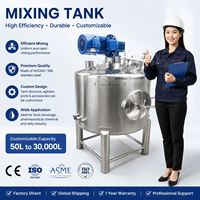 Réservoir de mélange en acier inoxydable 200L 500L 1000L 2000L Réservoir d'homogénéisateur émulsifiant Réservoir de mélange chauffant à la vapeur électrique avec agitateur