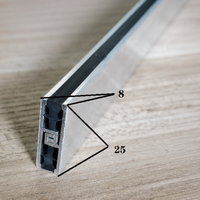 Profil de joint de transition ignifuge anodisé pour revêtement de sol stratifié avec insert en caoutchouc EPDM pour revendeur de carrelage/sol