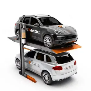 vertical Two Levels 2 Posts car stacking parking system Mechanical Simple Car Parking Lifts