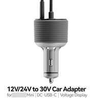 Adaptador de Corriente para Auto Starlink Mini, 12V 24V a 30V DC, Cargador USB C para Accesorios Starlink Mini, Modelo con Pantalla Digital