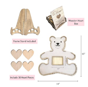 Orsacchiotto nel bosco Decorazioni Baby Shower possiamo aspettare le alternative Baby Shower Baby Shower libro degli ospiti - Product Image 5