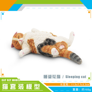 Modè<span class=keywords><strong>les</strong></span> miniatures de chats d'élevage simulés pour enfants, chats britanniques shorthair orange et corpulents, figurines décoratives en plastique - Product Image 6