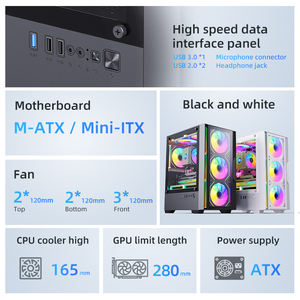 Snowman ATX giữa tháp PC trường hợp thiết kế Tempered Glass Side Bảng điều chỉnh USB cổng phía trước tuyệt vời luồng không khí giải pháp cho máy tính chơi game - Product Image 6