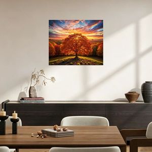 Autumn Tree Landscape Canvas Print Rectangle Shape Contemporary Wall Art No <b>Frame</b> <b>Large</b> Size Scenic Design - Product Image 4