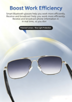Nouvelle Arrivée 2026 Lunettes Audio Intelligentes, Traduction IA, Téléphone, Prévention de la Lumière Bleue, Lunettes Intelligentes à Traduction IA