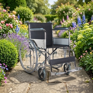 Fauteuil roulant manuel pliable à usage médical pour personnes âgées et handicapées - Product Image 1
