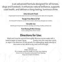 Spray démêlant pour chiens et chevaux, formule antistatique, élimine les poils crépus, spray démêlant pour crinière et queue de cheval, marque privée