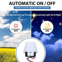 Interruptor de Control de Luz Día/Noche Electrónico con Tubo Fotoeléctrico para Exteriores CNRIYA, 95-305V, LED Disponible, IP54/IP44, Interior/Exterior