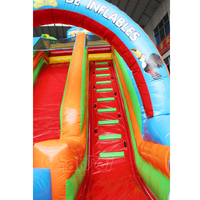 Toboggan gonflable à thème animalier de la jungle, équipement de terrain de jeu gonflable commercial pour enfants en plein air