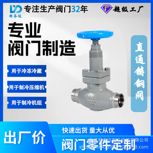 วาล์วหยุดการไหลแบบเหล็กหล่อ Liyongda DN15-DN200 แบบตรง สำหรับท่อส่งแอมโมเนียและฟลูออไรด์ - Product Image 5
