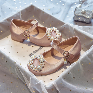 Chaussures de fête Mary Jane pour filles, chaussures de mariage pour petites filles, chaussures de princesse à talon bas - Product Image 4