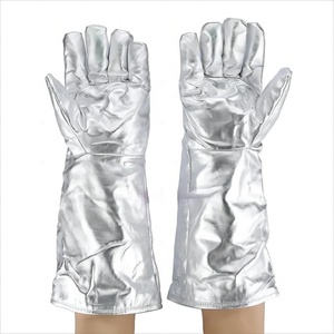 Gants de Travail de Sécurité Aluminisés de Protection Contre la Chaleur de 45 CM de Long, Résistant à une Chaleur Radiante de 1000 Degrés Celsius, Couleur Aluminium Brillant - Product Image 3