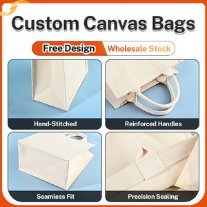 Custom Reusable Logo Outdoor Eco-Friendly Grocery Storage Large Shopping <b>Canvas</b> Shopping Tote Bag - Product Image 3