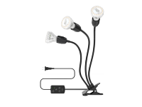 Lampu Tanam LED SANSI untuk Tanaman Dalam Ruangan, Pengatur Waktu 40W Spektrum Penuh, Lampu Tanam dengan Klip Gooseneck dan Timer 4/8/12 Jam