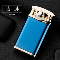 Briquet torche extérieur JOBON personnalisé avec logo, en alliage de zinc, à flamme jet, au gaz butane, gonflable et rechargeable