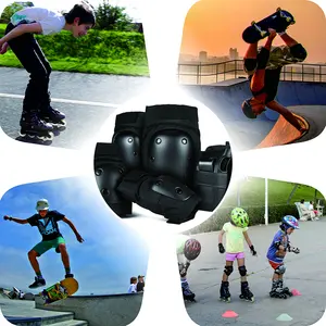 Superbsail Beschermende Tandwielen Set Knie Pad Elleboog Pads Polsbeschermers Veiligheidsbeschermer Kit Voor Fietsen Schaatsen Multi-Sport Outdoor