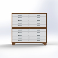 Armoire de classement à 5 tiroirs en acier épaissi avec serrure à clé pour le stockage de données d'ingénierie et de dessins A0/A1 – Design moderne
