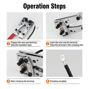 Herramientas Hx-50B, Alicates para Crimpar Terminales Desnudos, para Cables de Cobre y Aluminio de 6-50 mm, Crimpadora Industrial de Cables - Product Image 5