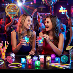 Светящиеся кубики льда для вечеринок, разноцветные светодиодные кубики льда с изменяющимися цветами, водонепроницаемые, многоразовые, для бара, дня рождения, свадьбы - Product Image 5