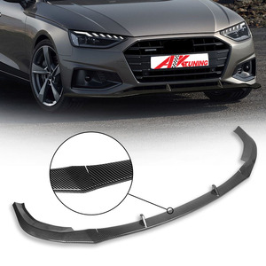 Per <span class=keywords><strong>Audi</strong></span> <span class=keywords><strong>A4</strong></span> <span class=keywords><strong>2019</strong></span> verniciato nero in fibra di carbonio look labbro anteriore parti automobilistiche labbro paraurti anteriore - Product Image 1