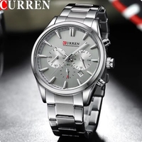 Jam Tangan Pria CURREN 8446 Tahan Air Kronograf Merek Fashion Baja Anti Karat Bisnis Olahraga Jam Tangan Pria