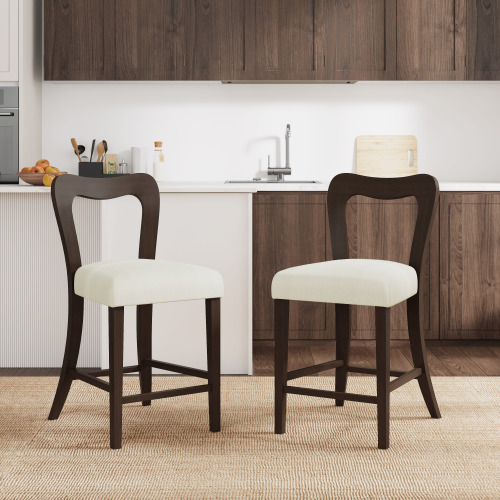 Beige + Marron foncé + Bois + Tissu + Bois d'hévéa